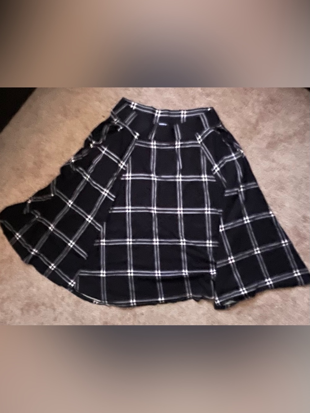 torrid Black & White Plaid Circle Skirt - High Waist